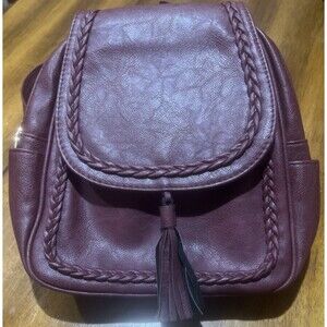 KK XIU Women’s Backpack Purse Wine Colored Adjustable Straps